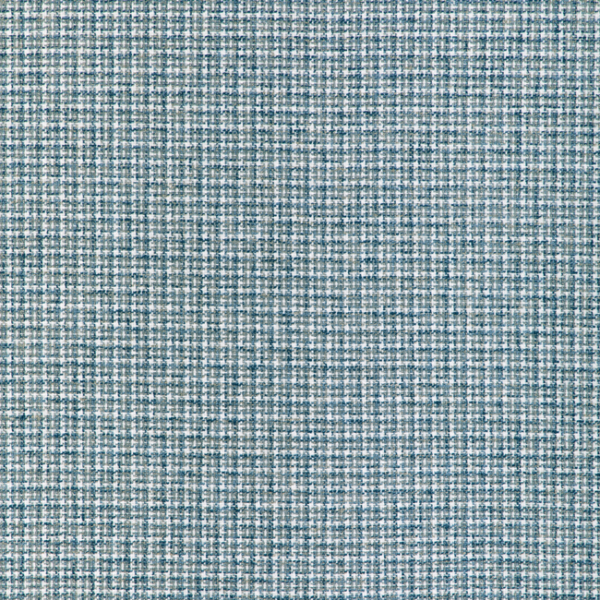 KRAVET BASICS MID-CENTURY MODERN ARIA CHECK - INDIGO upholstery fabric swatch for sample-first furniture planning