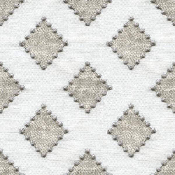 KRAVET BASICS SARAH RICHARDSON HARMONY DIAMONDOTS - LINEN upholstery fabric swatch for sample-first furniture planning