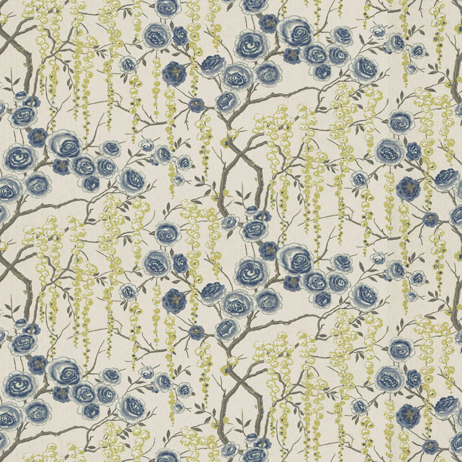 KRAVET BASICS SARAH RICHARDSON HARMONY PEONYTREE - ULTRAMARINE PEONYTREE.523.0