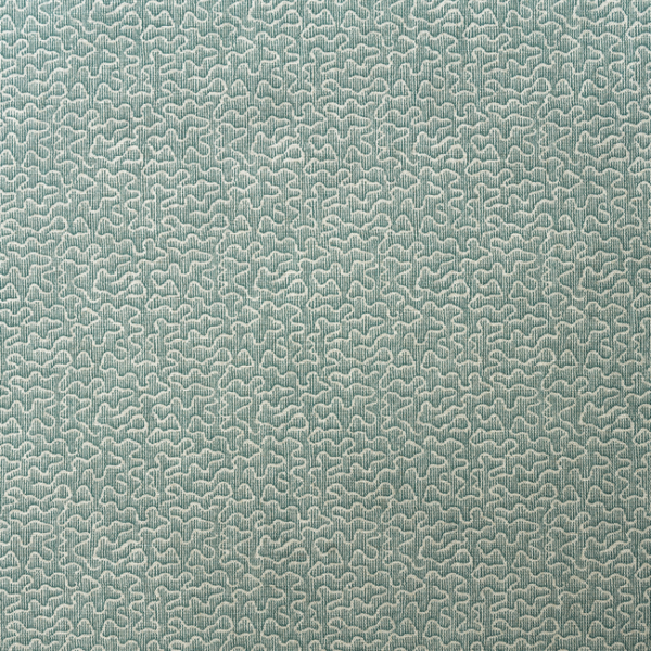 KRAVET COUTURE ANDREW MARTIN GARDEN PATH POLLEN - TURQUOISE upholstery fabric swatch for sample-first furniture planning
