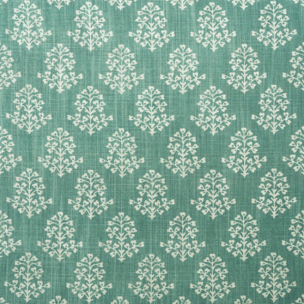 KRAVET COUTURE ANDREW MARTIN GARDEN PATH SPRIG - TURQUOISE upholstery fabric swatch for sample-first furniture planning