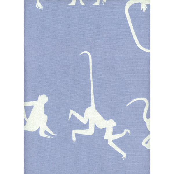 KRAVET COUTURE ANDREW MARTIN HOLLY FREAN MONKEY PUZZLE - BLUEBELL upholstery fabric swatch for sample-first furniture planning