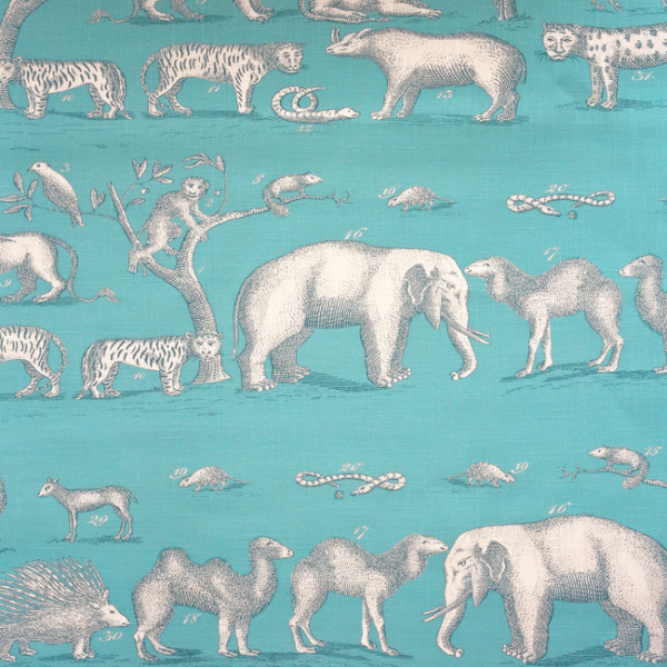 KRAVET COUTURE ANDREW MARTIN THE GREAT OUTDOORS KINGDOM OUTDOOR - LAGOON upholstery fabric swatch for sample-first furniture planning