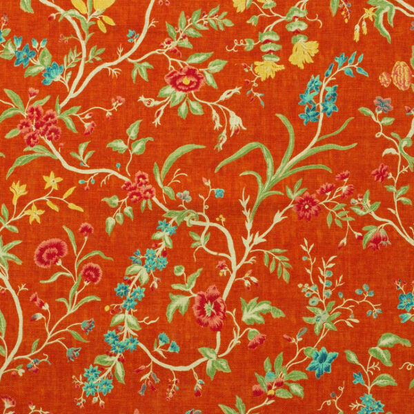 KRAVET COUTURE ANDREW MARTIN THE SECRET GARDEN RAMBLE - PUMPKIN upholstery fabric swatch for sample-first furniture planning