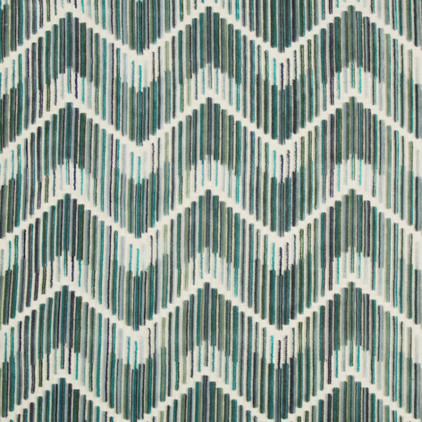 KRAVET COUTURE ARTISAN VELVETS HIGHS AND LOWS - PEACOCK upholstery fabric swatch for sample-first furniture planning