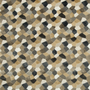 Couture Artisan Velvets Modern Mosaic - Sandstone upholstery fabric swatch