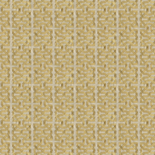 KRAVET COUTURE BARBARA BARRY INDOCHINE CEYLON KEY - SPUNGOLD upholstery fabric swatch for sample-first furniture planning