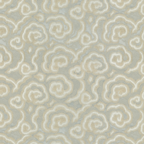 KRAVET COUTURE BARBARA BARRY PANORAMA DRAGON'S BREATH - MERCURY upholstery fabric swatch for sample-first furniture planning