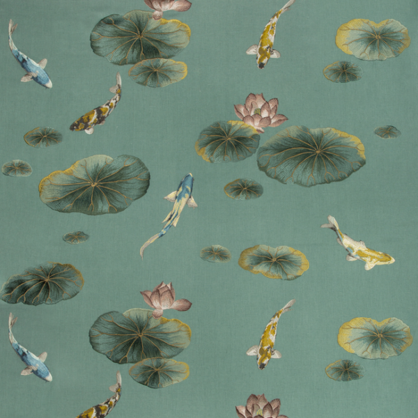 KRAVET COUTURE IZU LOTUS POND - SAGE upholstery fabric swatch for sample-first furniture planning