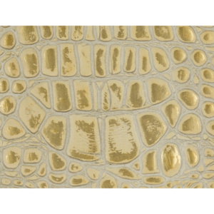 Couture Modern Luxe Gator - White Gold upholstery fabric swatch