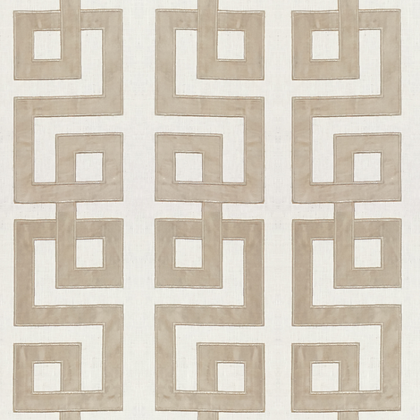 KRAVET COUTURE MODERN LUXE II MODERN APPLIQUE - STONE upholstery fabric swatch for sample-first furniture planning