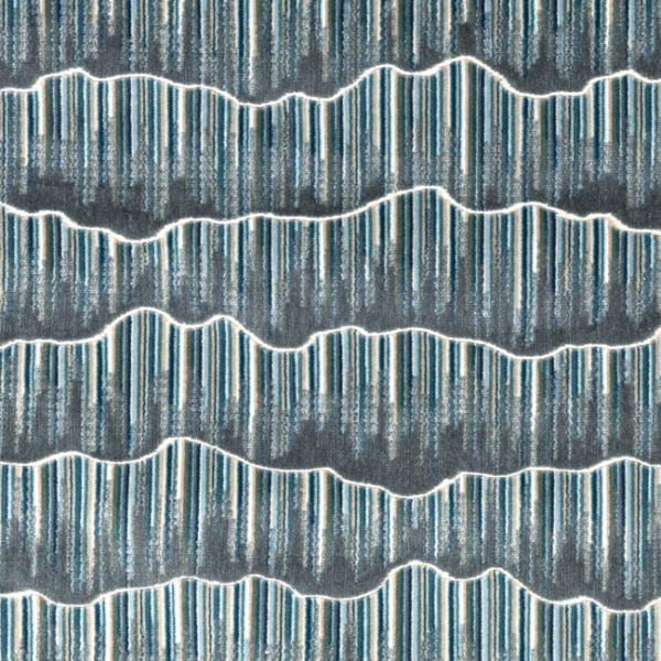 KRAVET COUTURE MODERN LUXE III MOUNTAINSCAPE - CHAMBRAY upholstery fabric swatch for sample-first furniture planning