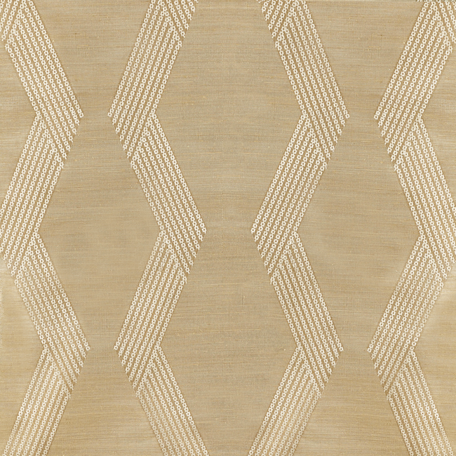 KRAVET COUTURE MODERN LUXE WALLCOVERING CHAINLINK EMB SISAL - GOLD W3835.416.0