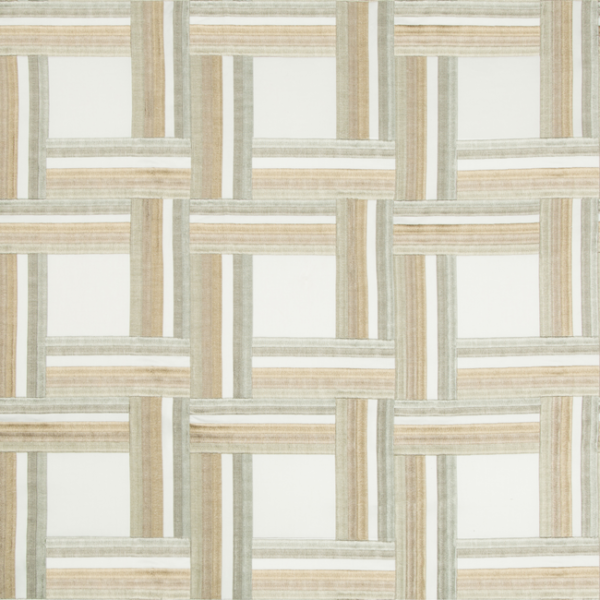 KRAVET COUTURE MODERN TAILOR FRONT ROW - GREIGE upholstery fabric swatch for sample-first furniture planning