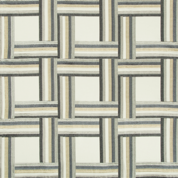 KRAVET COUTURE MODERN TAILOR FRONT ROW - STEEL BLUE upholstery fabric swatch for sample-first furniture planning