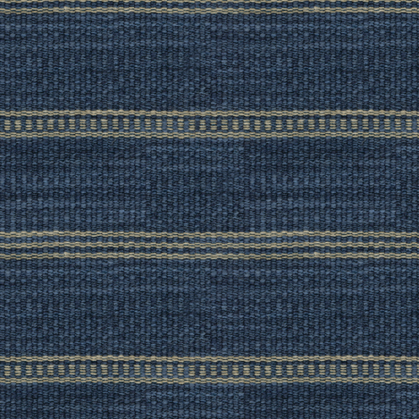 KRAVET COUTURE NOMAD CHIC SADDLE STRIPE - INDIGO upholstery fabric swatch for sample-first furniture planning
