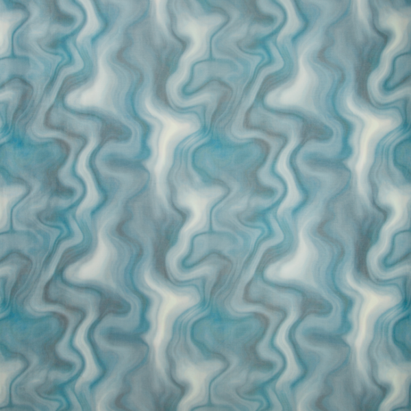 KRAVET COUTURE TERRAE PRINTS AZZURRO-T - OCEAN upholstery fabric swatch for sample-first furniture planning