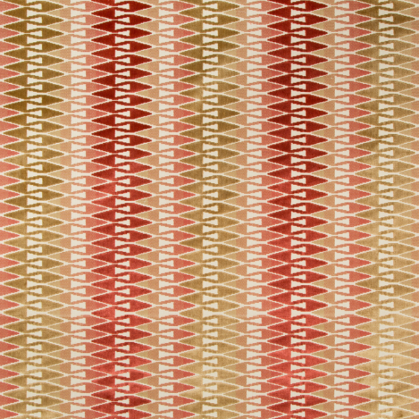 KRAVET DESIGN ALEXA HAMPTON MALLORCA ABOCA VELVET - PERSIMMON upholstery fabric swatch for sample-first furniture planning