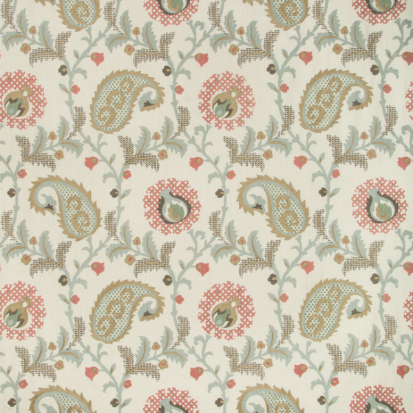 KRAVET DESIGN BARCLAY BUTERA SAGAMORE SAUDADE PAISLEY - PARADISO upholstery fabric swatch for sample-first furniture planning