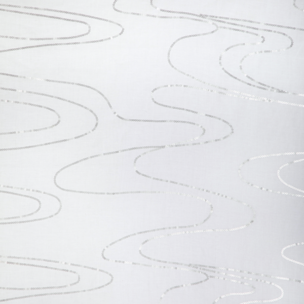 KRAVET DESIGN CANDICE OLSON UNDULATING WAVE - SILVER upholstery fabric swatch for sample-first furniture planning