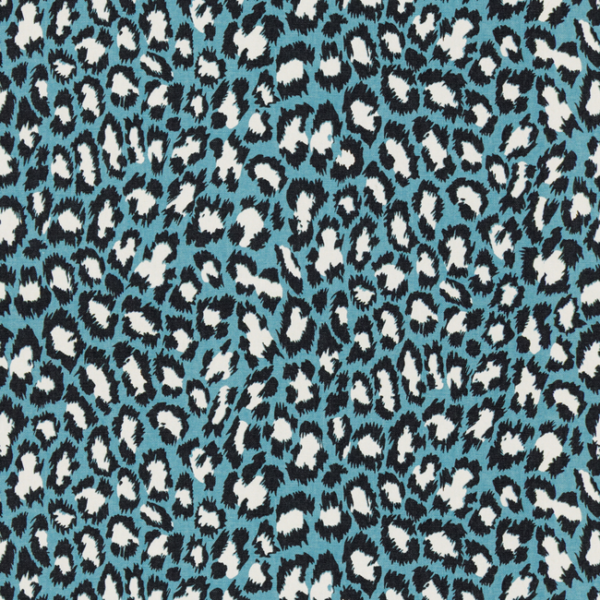 KRAVET DESIGN DIANE VON FURSTENBERG SIGNATURE SPOTTED CAT - CAPRI upholstery fabric swatch for sample-first furniture planning