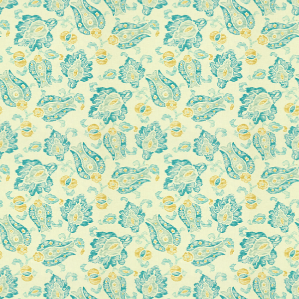 KRAVET DESIGN DILARA - TURQUOISE upholstery fabric swatch for sample-first furniture planning