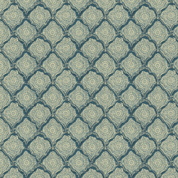 KRAVET DESIGN ECHO DESIGN HEIRLOOM INDIA KASHMIRA - INDIGO upholstery fabric swatch for sample-first furniture planning