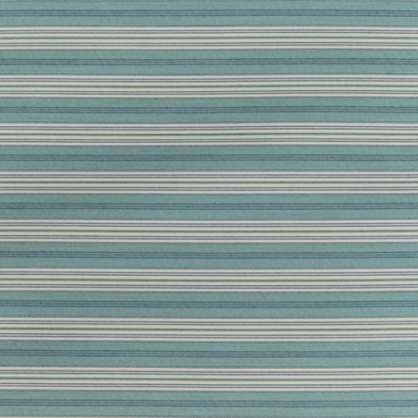 KRAVET DESIGN HULL STRIPE - LAGOON upholstery fabric swatch for sample-first furniture planning
