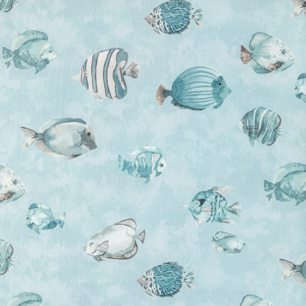 KRAVET DESIGN JEFFREY ALAN MARKS SEASCAPES GREAT REEF - SURF upholstery fabric swatch for sample-first furniture planning