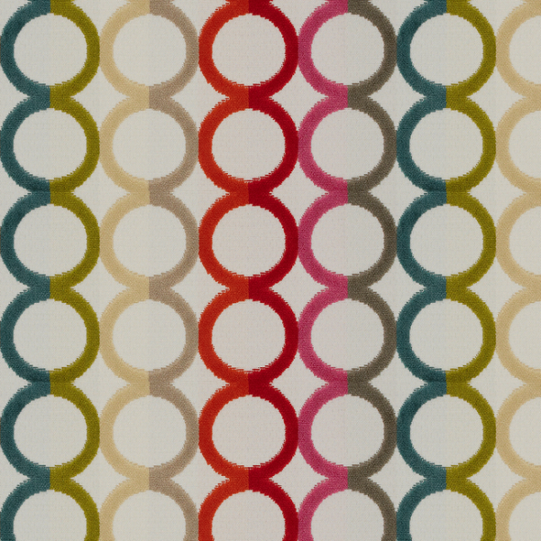 KRAVET DESIGN JONATHAN ADLER UTOPIA RINGLEADER - CONFETTI upholstery fabric swatch for sample-first furniture planning