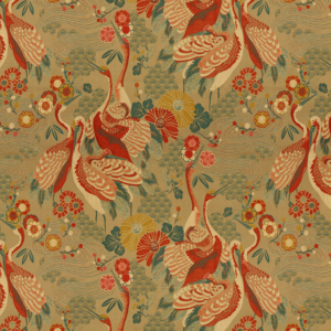 Kimono Inspired - Haute Red upholstery fabric swatch