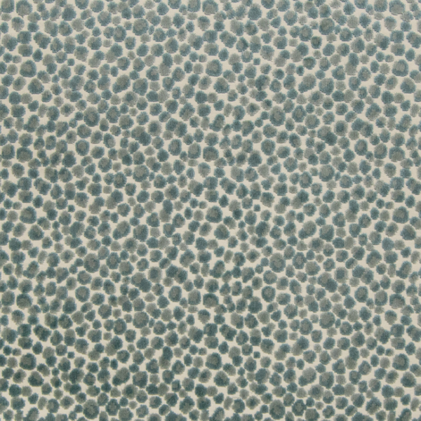 teal patterned velvet upholstery fabric swatch