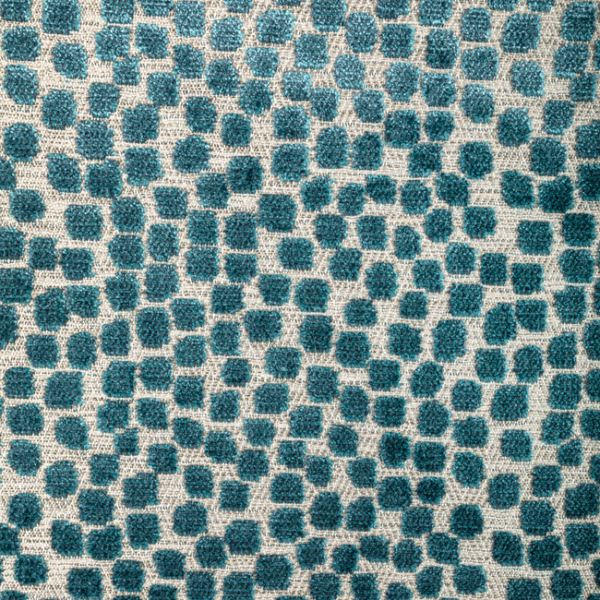 KRAVET DESIGN THOM FILICIA FLURRIES - TEAL upholstery fabric swatch for sample-first furniture planning