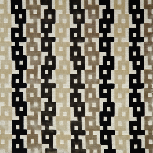 Kravet Couture CHAIN VELVET - ONYX upholstery fabric swatch for sample-first furniture planning