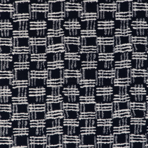 Kravet Couture CROSS WAVES - INK upholstery fabric swatch for sample-first furniture planning