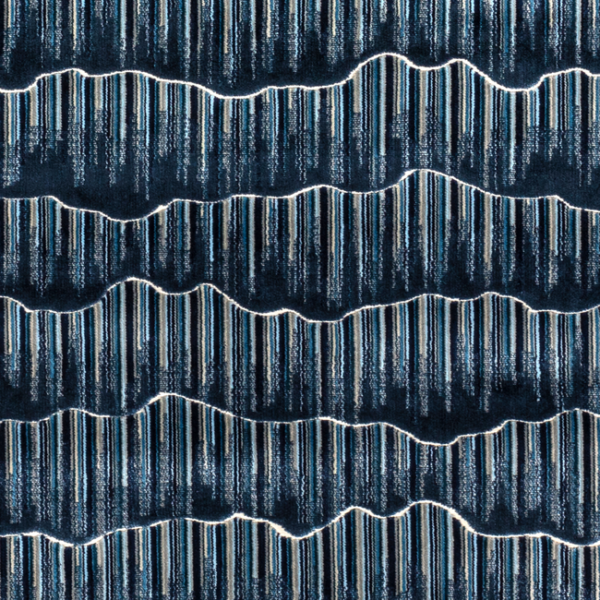 Kravet Couture MOUNTAINSCAPE - INDIGO upholstery fabric swatch for sample-first furniture planning