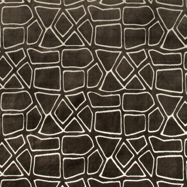 Kravet Design Designer Barclay Butera MURAL VELVET - JAVA upholstery fabric swatch for sample-first furniture planning