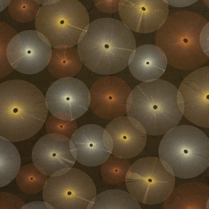 Designer Michael Weiss Wheels - Burnished upholstery fabric swatch