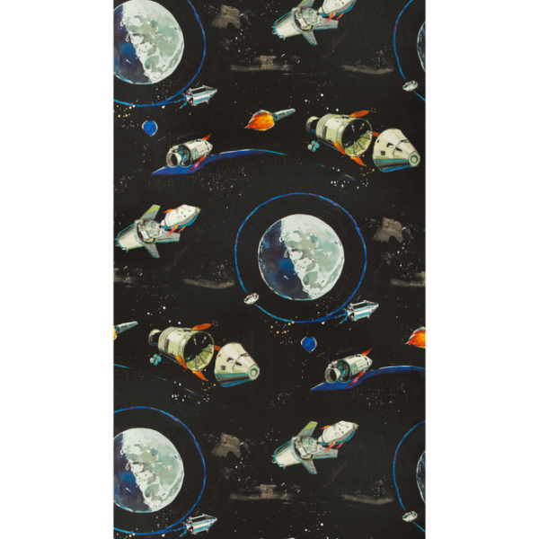Kravet Design SPACEAGE - BLACK upholstery fabric swatch for sample-first furniture planning