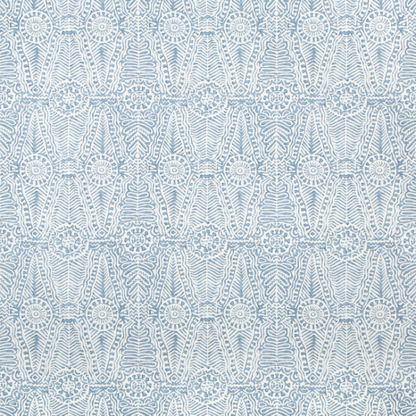 LEE JOFA AVONDALE DRAYTON PRINT - DENIM upholstery fabric swatch for sample-first furniture planning