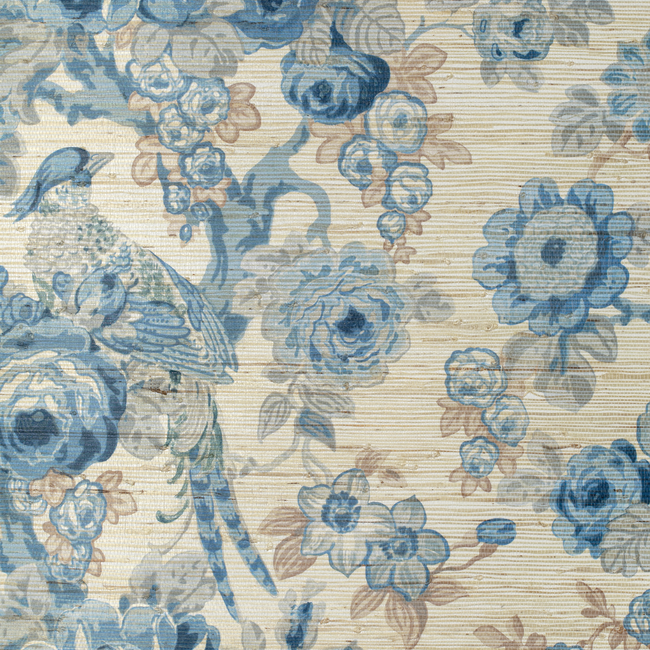LEE JOFA AVONDALE WALLPAPER AVONDALE PAPER - BLUE/SLATE P2020100.515.0