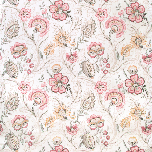 LEE JOFA AVONDALE WIMBERLY PRINT - BLUSH/STONE upholstery fabric swatch for sample-first furniture planning