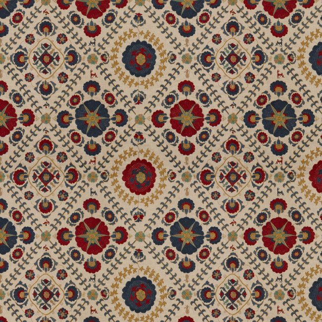 LEE JOFA AYLA TRELLIS - INDIGO/RED 2012106.519.0