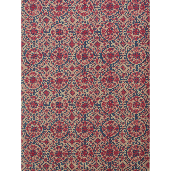 LEE JOFA BLITHFIELD ASHCOMBE - RED/BLUE upholstery fabric swatch for sample-first furniture planning