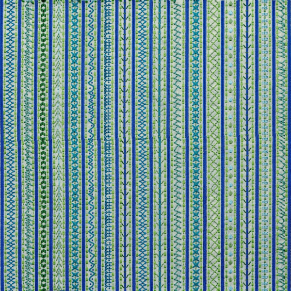 LEE JOFA BLITHFIELD CAPRI - BLUE/GREEN upholstery fabric swatch for sample-first furniture planning