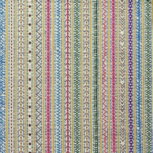 LEE JOFA BLITHFIELD CAPRI - YELLOW/MULTI upholstery fabric swatch for sample-first furniture planning