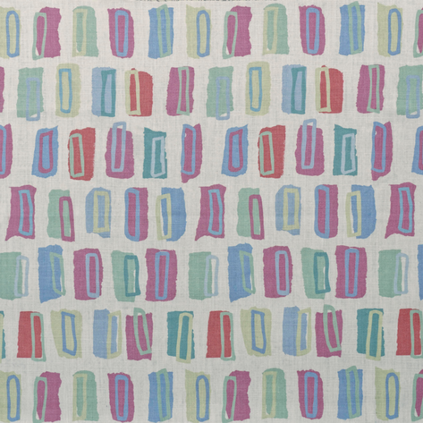 LEE JOFA BLITHFIELD HUDSON - BLUE/ROSE upholstery fabric swatch for sample-first furniture planning