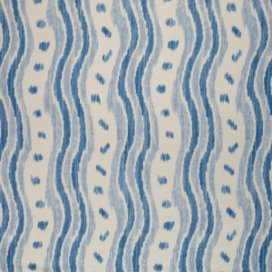 Blithfield Ikat Stripe - Azure upholstery fabric swatch