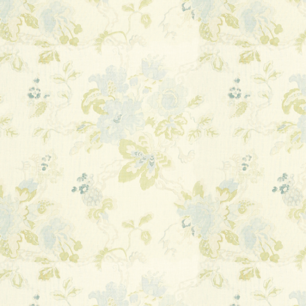LEE JOFA BLITHFIELD PARNHAM - BLUE/GREEN upholstery fabric swatch for sample-first furniture planning