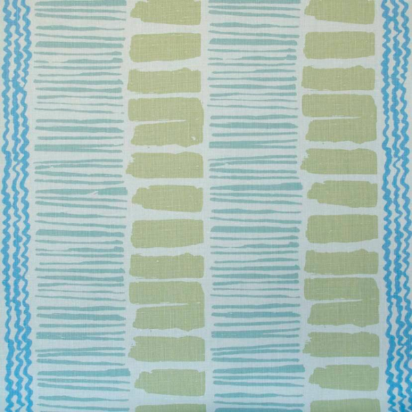 LEE JOFA BLITHFIELD SALTAIRE - LIGHT GREEN/AQUA/CORNFLOWER upholstery fabric swatch for sample-first furniture planning